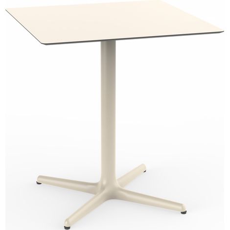 Table carrée 70x70 Toledo Resol bois métal ivoire