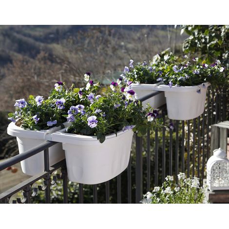 BALCONETTA DOPPIA 'KLUNIA' cm 40 x 19,8 x 18,5 - lt.7 panna - BAMA (1/4)
