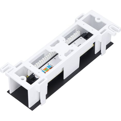 Panneau de brassage 8 ports CAT6 pour montage en rack 568A/B RJ45, accessoire pour installation (1/5)