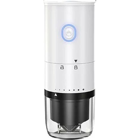Moulin à Café pour Usage Domestique Extérieur, Couvercle Amovible, Épaisseur Réglable pour L'Ajout de Grains, Moulin à Café Électrique, B (1/4)