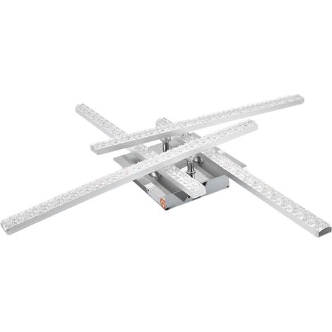 Plafonnier LED à 4 tubes lumineux, lampe décorative moderne pour chambre à coucher, AC85-265V, lumière chaude (1/5)