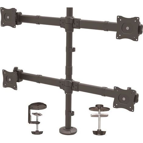 StarTech.com Braccio Articolato da Scrivania per 4 Monitor - Supporto per 4 Schermi VESA fino a 27" - Struttura in Accaio (1/5)