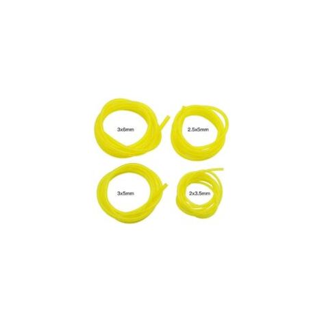 ZVD-Lot de 4 tuyaux à essence, longueur 1,5 m universel tuyau de carburant outil de jardin pour souffleur tondeuse tronçonneuse tondeuse à gazon accessoires, jaune clair - Crezuo (1/4)