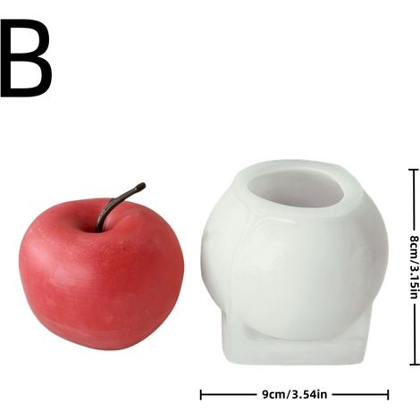 Plateau pomme silicone 6 cavités - Bougies chocolat décoration (1/4)