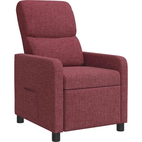 Recliner Wine Red Fabric vidaXL (1/5)