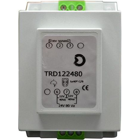 TRANSFORMATEUR 230 V / 12/24 VAC - 80 VA - 4M