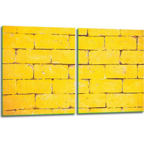 2x PIATTO PROTETTIVO IN VETRO PER STUFA 40x52 MATTONI (1/5)