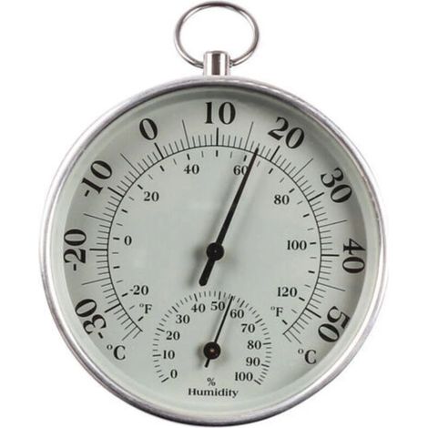 Thermomètre intérieur/extérieur de 10 cm avec hygromètre intégré et thermomètre pour la régulation climatique (1/5)