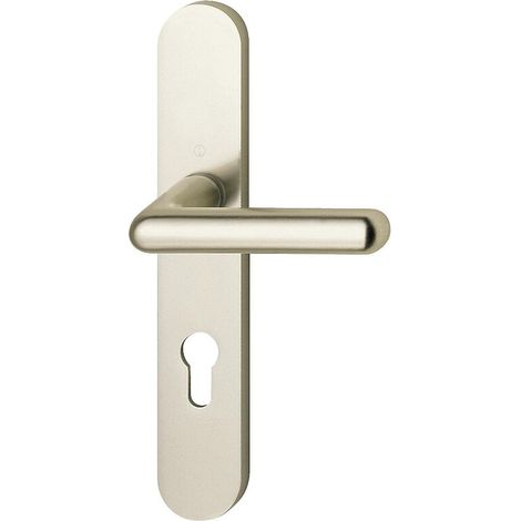 Ensemble sur grande plaque en aluminium anodisé - Ton champagne - CORTINA clé I - HOPPE