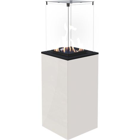 KRATKI Gaskamin PATIO MINI Glas Weiss Manuell Gasheizgerät Wärmelampe 4-8,2 kW (1/5)
