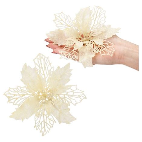 Weihnachtsstern künstliche Poinsettie 16 x 16 cm