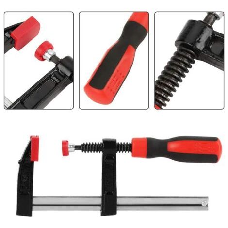 Pinces à tige de charpentier 4 pièces, pinces à vis en fonte malléable ensemble de pinces métalliques à dégagement rapide F Pinces de charpentier pour le travail du bois fixation de précision bricolag