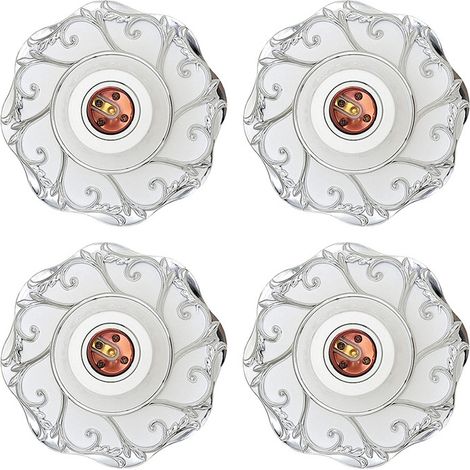 CILIA Lot de 4 Douille E27 Plafond et Mur  Douille Ampoule en Saillie  Douille E27 à Visser pour Lampe LED  Idéal Douille de Chantier, Garage, Cave ( Or/Argent/Blanc )