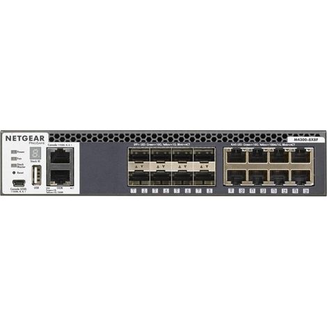 Switch di Rete Gestito Layer 3 Netgear M4300-8X8F con 8 porte 10GBase-T e 8 porte SFP+ - Modello XSM4316S, 1U, Nero (1/4)