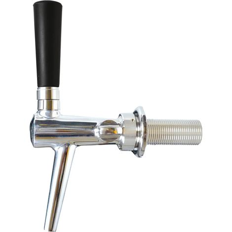 Grifo cerveza con compensador C-TAP de acero inoxidable pulido, longitud de la rosca: 55 mm
