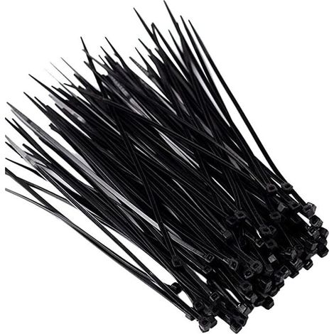 Collier Serre-Cable - Nylon 6.6 - 2,5 mm x 150 mm - Résistant UV et Intempéries - Pour Clôtures Jardin Balcon Terrasse - 100 Pièces