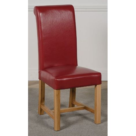 Washington Burgundy Leather Dining Chairs for Dining Room or Kitchen (1/5)