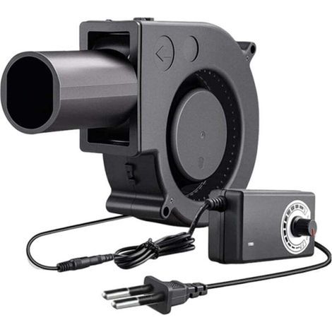 Ventilador radial de 220 V – Regulable con controlador de velocidad – Para chimeneas y estufas de leña – Plástico PBT resistente a los impactos (1/5)