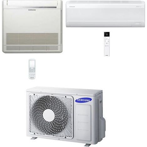 Climatizzatore Condizionatore Samsung Windfree Avant S2 WiFi + Console R32 Dual Split Inverter 7000 + 9000 BTU con U.E. AJ040TXJ2KG/EU Classe A+++/A++
