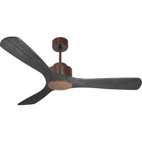 Modulo de KlassFan - Super destratificateur et ventilateur DC 132 cm Marron pales bois noir sans Lumière  25 à 40 m²