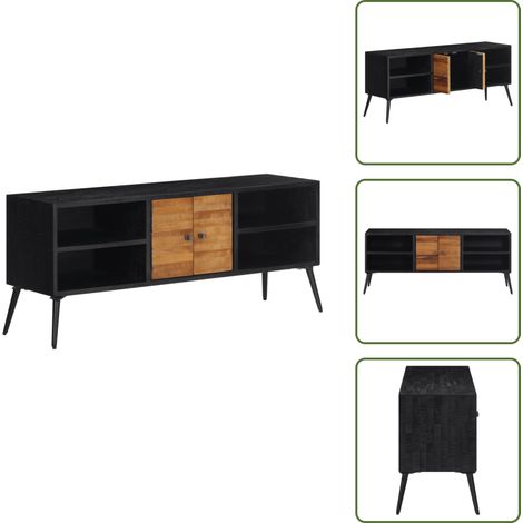 Mobile in Teak - vidaXL Mobile Porta TV 112x31x45 cm in Teak Massello di Recupero - Mobile in Legno