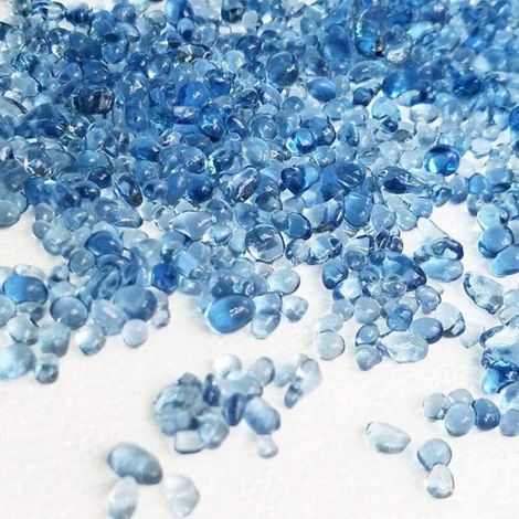 0,5 kg - Magnifique gravier naturel décoré pour aquarium(bleu c