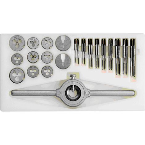 Set de tarauds et filières miniature M1 à M2,5 - 30 pcs MW Tools SKC30MINI