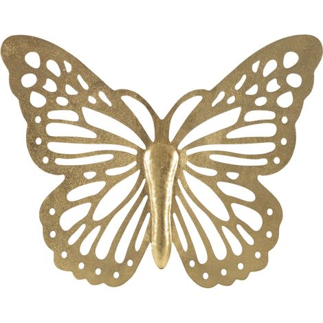 Farfalla Decorativa da Muro 3D 43x2x35 cm in Ferro Oro (1/5)