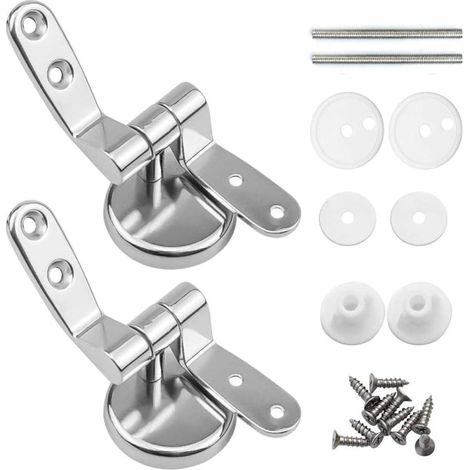 Charnières de remplacement pour abattant de WC, lot de 2 pinces (1/5)
