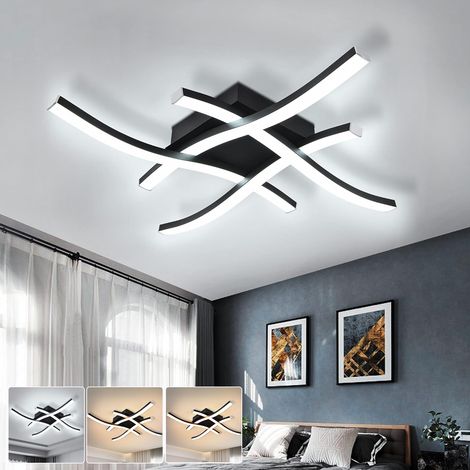 Plafonnier LED, Lustre LED basse consommation, Applique murale design ondulée, Suspension moderne, 3 températures de couleur, 48 cm (1/5)