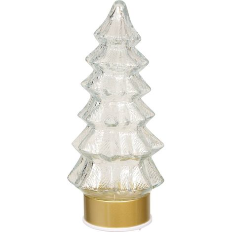 Albero di natale luminoso a led in vetro multicolore, altezza 29 cm - Atmosphera créateur d'intérieur (1/5)