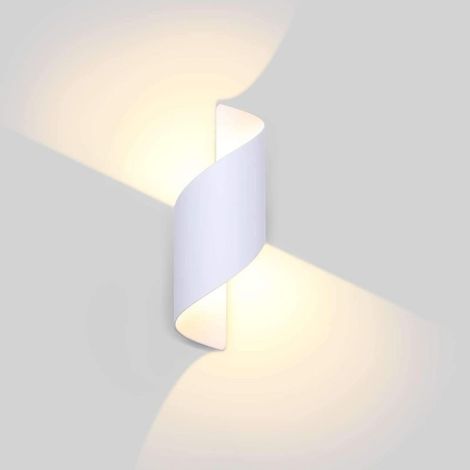 Applique murale LED 12W étanche IP66, style moderne, en aluminium, pour jardin, terrasse, patio, villa, couloir, blanc chaud (blanc) (1/5)