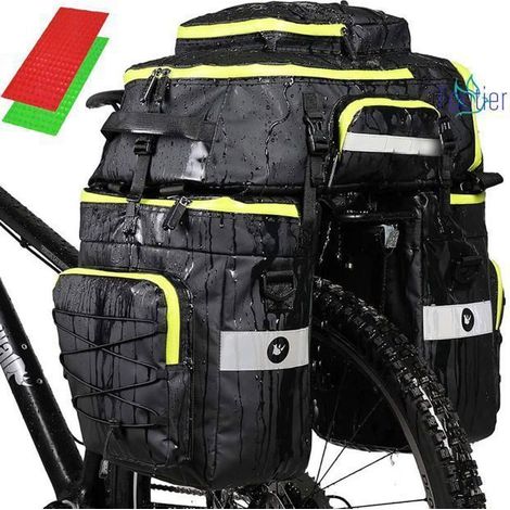 FOOTIER 75L Sacoche Vélo Porte-Bagage Arrière,Sac de Cadre Velo 3 en 1, Sacoche de Siège Arrière de vélo avec Couverture (1/5)