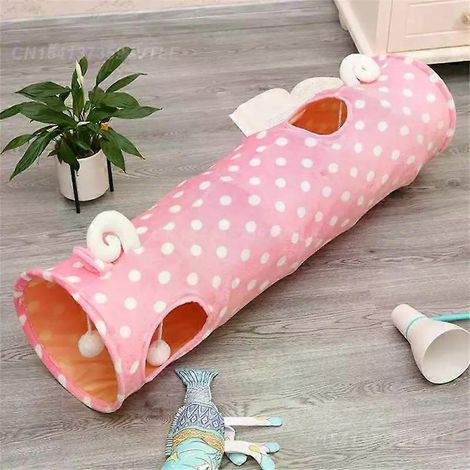 HONORNIC - Tunnel pour chats, furets et lapins, lit pliable, accessoires pour animaux, jouets d'intérieur, jouet mobile créatif, jouets pour chatons (1/4)