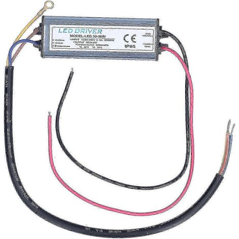 Alimentation LED 30-36 W AC95-265 V/DC24-42 V 900 mA à tension constante, étanche IP65, pour le bricolage et les autoroutes. (1/5)