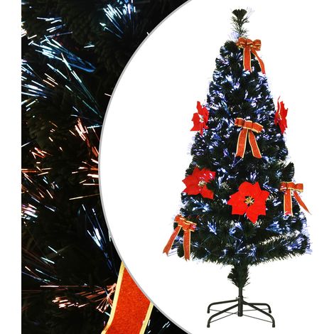 Albero di Natale in fibra ottica 150 cm 24 LED Multicolore PVC vidaXL (1/5)