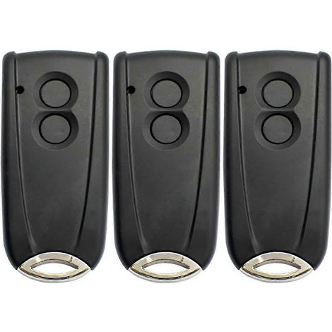 Lot de 3 télécommandes pour ouvre-porte de garage EcoStar RSC2-433, RSE2-433 et RSZ1-433, émetteur portatif pour portail Hormann Liftronic. (1/3)