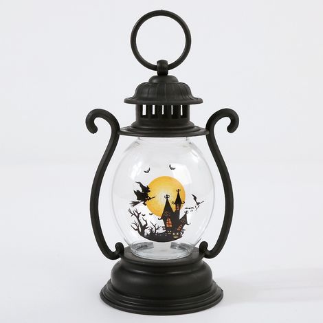 Lanternes décoratives d'Halloween : lanternes citrouilles, bougies LED, bougies scintillantes sans flamme, décorations de jardin d'Halloween (1/5)
