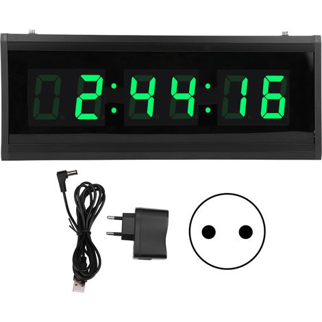 Horloge murale numérique LED moderne avec calendrier perpétuel pour la décoration de la chambre à coucher, 100-240 V (1/5)
