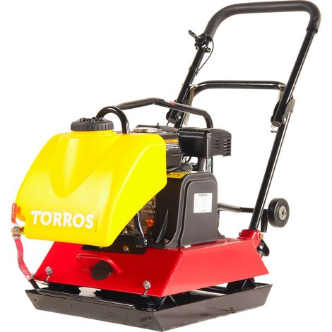 Compacteur à plaque vibrante 21 kN - Avec réservoir d'eau - Moteur essence 6,5ch - Plaque 60 x 48 cm Torros TPT2102W (1/5)