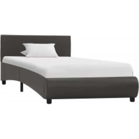 Maison Exclusive - Giroletto con LED senza Materasso Grigio in Similpelle 90x200cm (1/5)