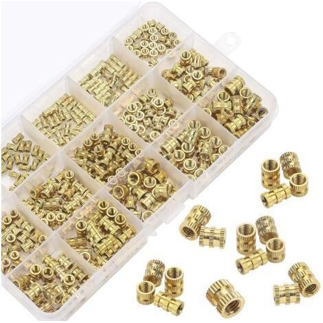FENOPLASTICA330 douilles filetées en laiton M2 M3 M4 M5 et inserts filetés internes pour impression 3D (1/5)