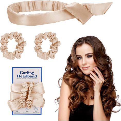 Heatless Hair Curlers, Boucle Sans Chaleur, Rouleau à Cheveux Sans Chaleur, Curling Ribbon Hair, Bigoudi En Velours pour Cheveux Longs, pour Grandes Boucles Outils de Coiffure Bricolage (1/5)