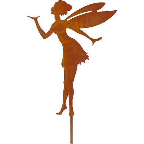 Décor de Jardin Féérique en Métal, Piquets Silhouette pour Extérieur, Lot de 2, Ornement de Pelouse Artistique, Décoration Printanière pour Cour et Jardin (1/5)
