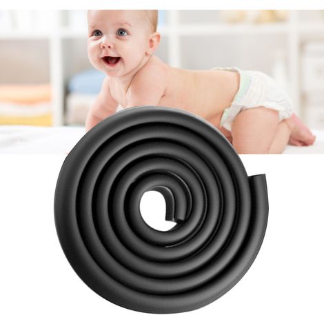 Protection de bord de table en forme de L, NBR, inodore, épaisse, souple, noire, 2 m / 6,6 pi (1/5)