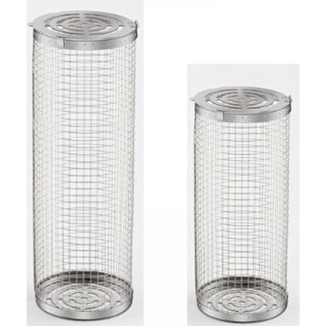 Ensemble de paniers de grillage enroulable emboîtables avec poignée en bois (2 pièces, 31 × 10cm，20 × 9 cm), panier de grillage enroulable, accessoires de barbecue pour grill extérieur pour lég