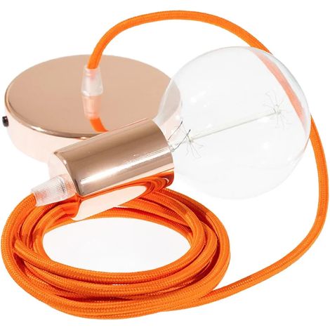 Lámpara colgante creative-cables rm15 cable textil cobre (1/3)
