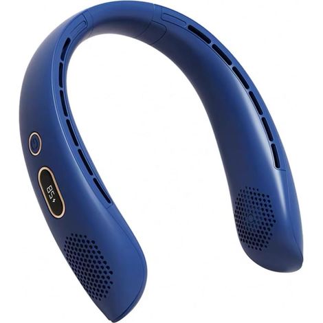 Ventilateur de cou portable sans pales, rechargeable par USB, fonctionnement silencieux, flux d'air enveloppant à 360°, 3 vitesses. (1/4)