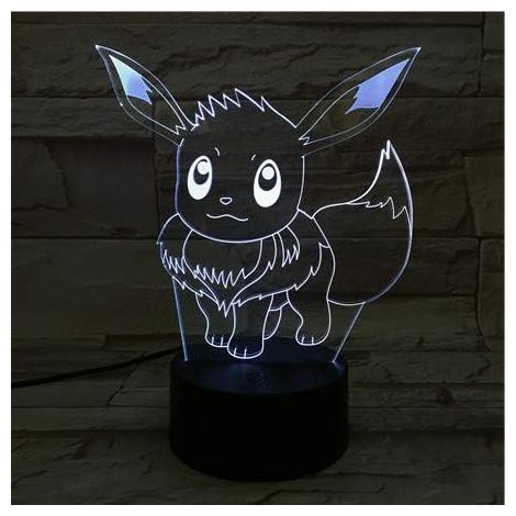 Lampe Led - Veilleuse 3D Évoli - USB Rechargeable Et Piles - Cadeau Enfants Adultes - 1 Pièce (1/5)