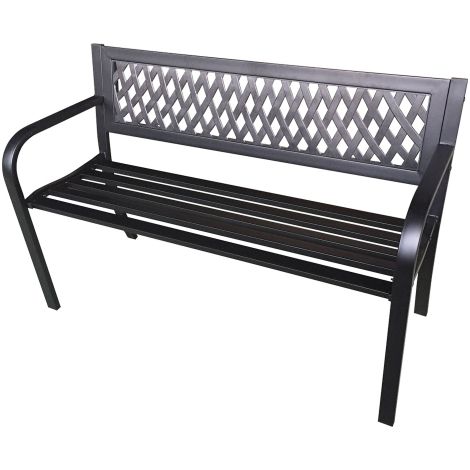 Banc borgarino en acier 119x50x75 cm banc pour jardins, parcs et espaces verts (1/2)